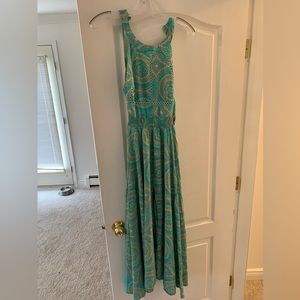 Multicoloured Open back Maxi dress
